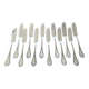 Christofle, Paris - Set of 12 fish knives - crossed ribbons model