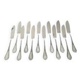 Christofle, Paris - Set of 12 fish knives - crossed ribbons model