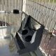 1950s wooden and metal birdcage with period accessories