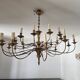 Large solid brass chandelier with 24 lights
