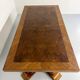 Antique Art Deco walnut and burl wood table, 1930s, France, with extensions