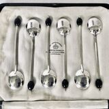 6 solid silver mocha spoons