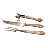 Silver-plated serving cutlery for leg of lamb