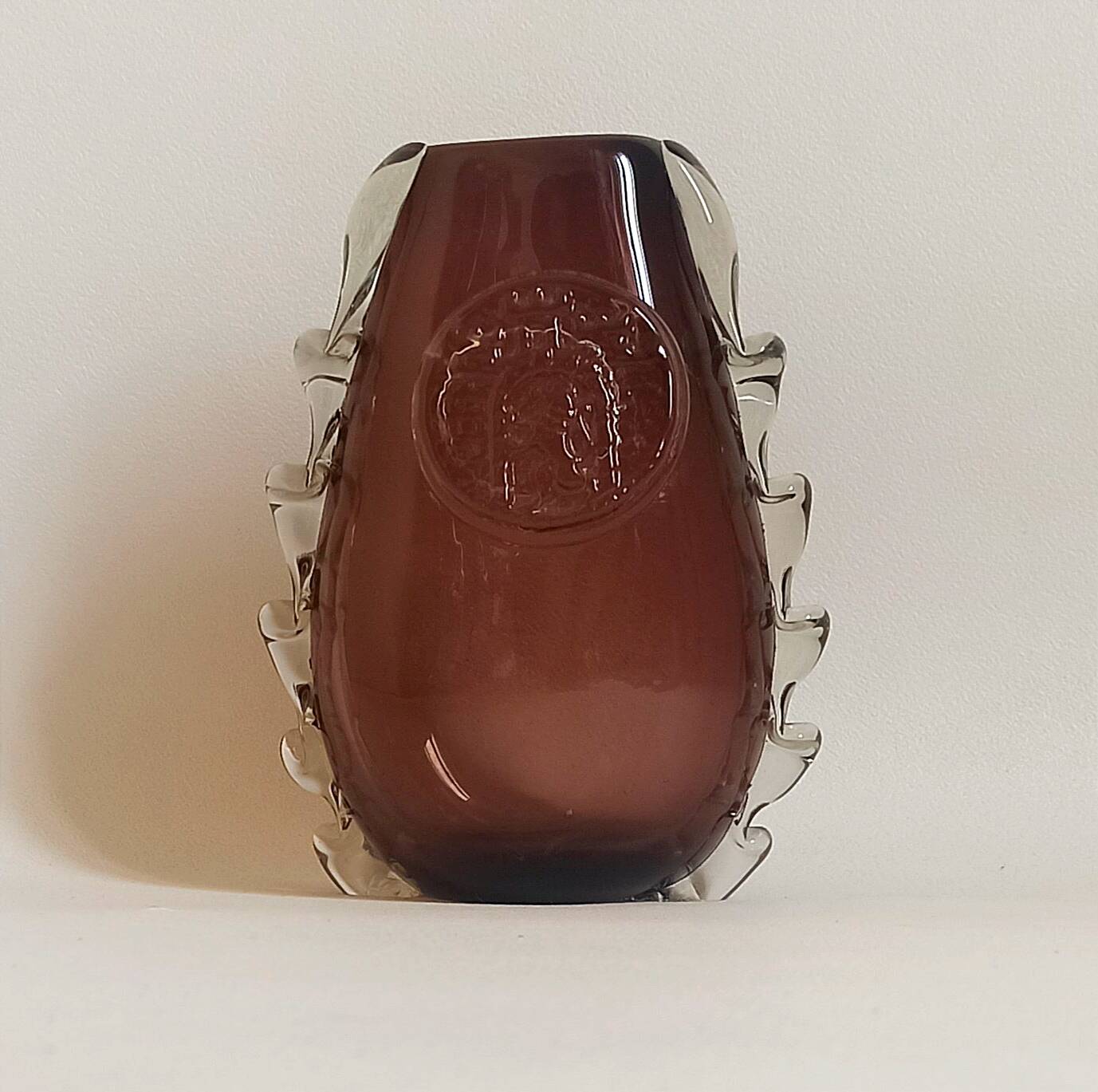 Murano crystal vase height 18.3 cm