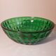 Green glass salad bowl