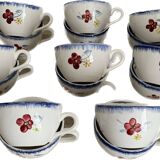 Set of 16 Digoin Mary Lou coffee cups