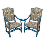 Revamped Louis XIII style armchair
