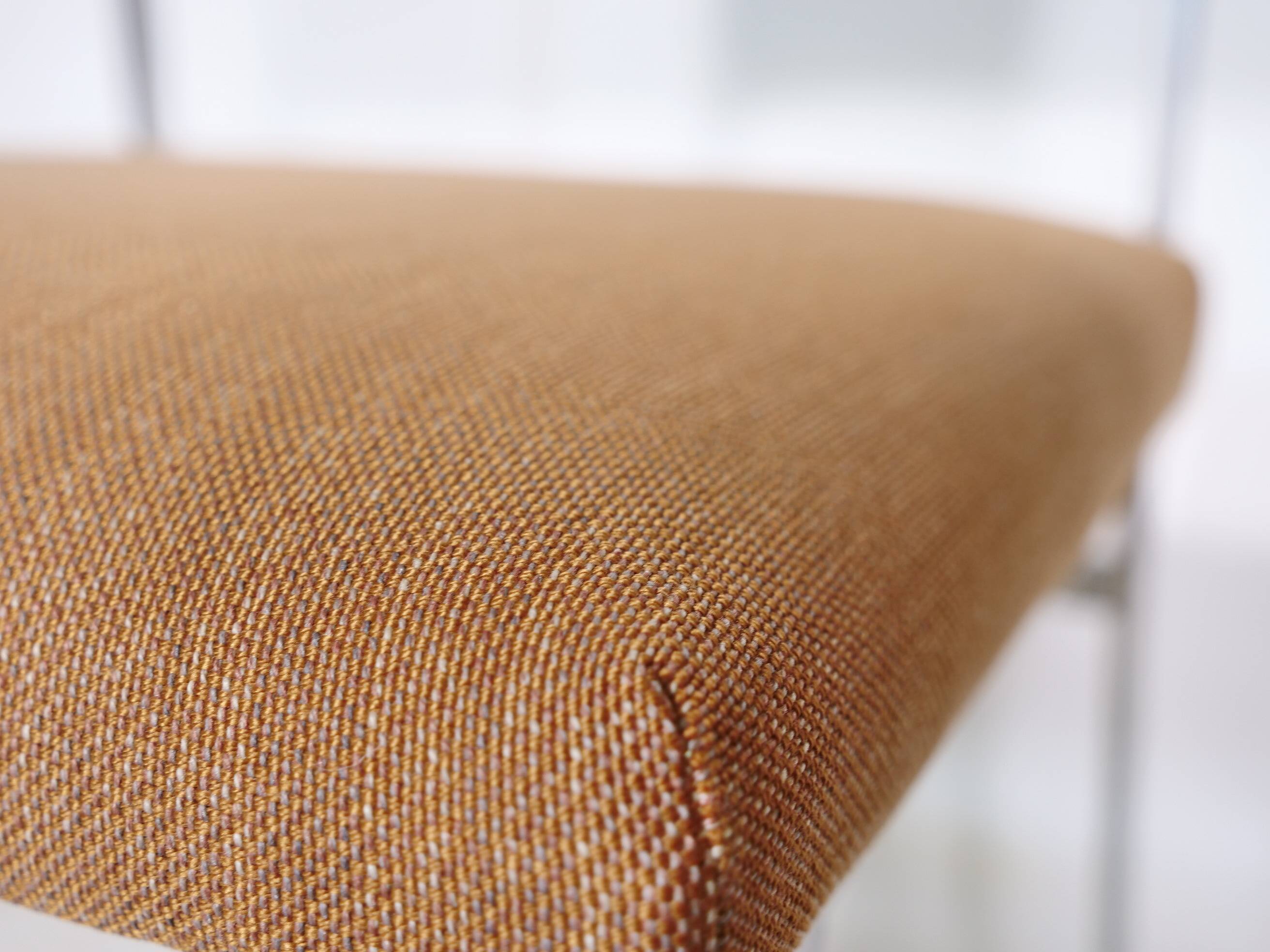 Mid Century Chairs in Chrome and Fabric, Set of 4, 1970s