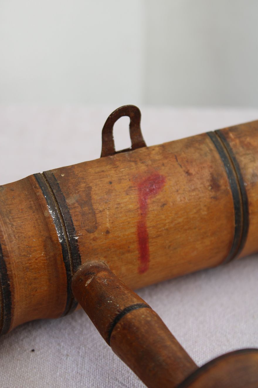 Old wooden coat rack