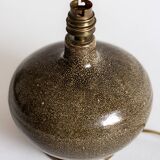 Mouse grey stoneware lamp base, 1960s