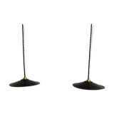 Lot 2 industrial hanging emaillee noires