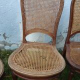 Lot of 6 vintage fluted chairs