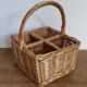 Wicker glass holder