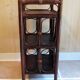 Rattan and wood shelf cabinet