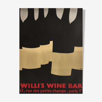 Affiche Willi's Wine Bar 1984 par Alberto Bali