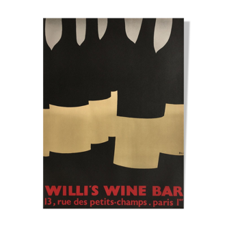 Poster Willi's Wine Bar 1984 by Alberto Bali
