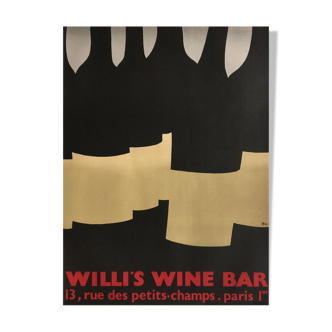 Affiche Willi's Wine Bar 1984 par Alberto Bali