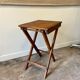 Folding side table in solid wood