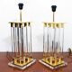 Paire de lampes en plexiglas et laiton, Italie 1970