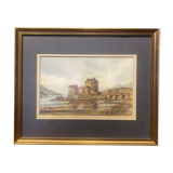 Peinture sur papier encadrée