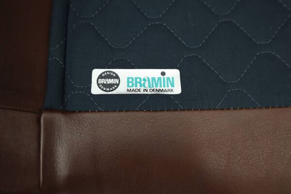 Fauteuil pivotant et tabouret par h. w. klein pour bramin, années 1970, set de 2