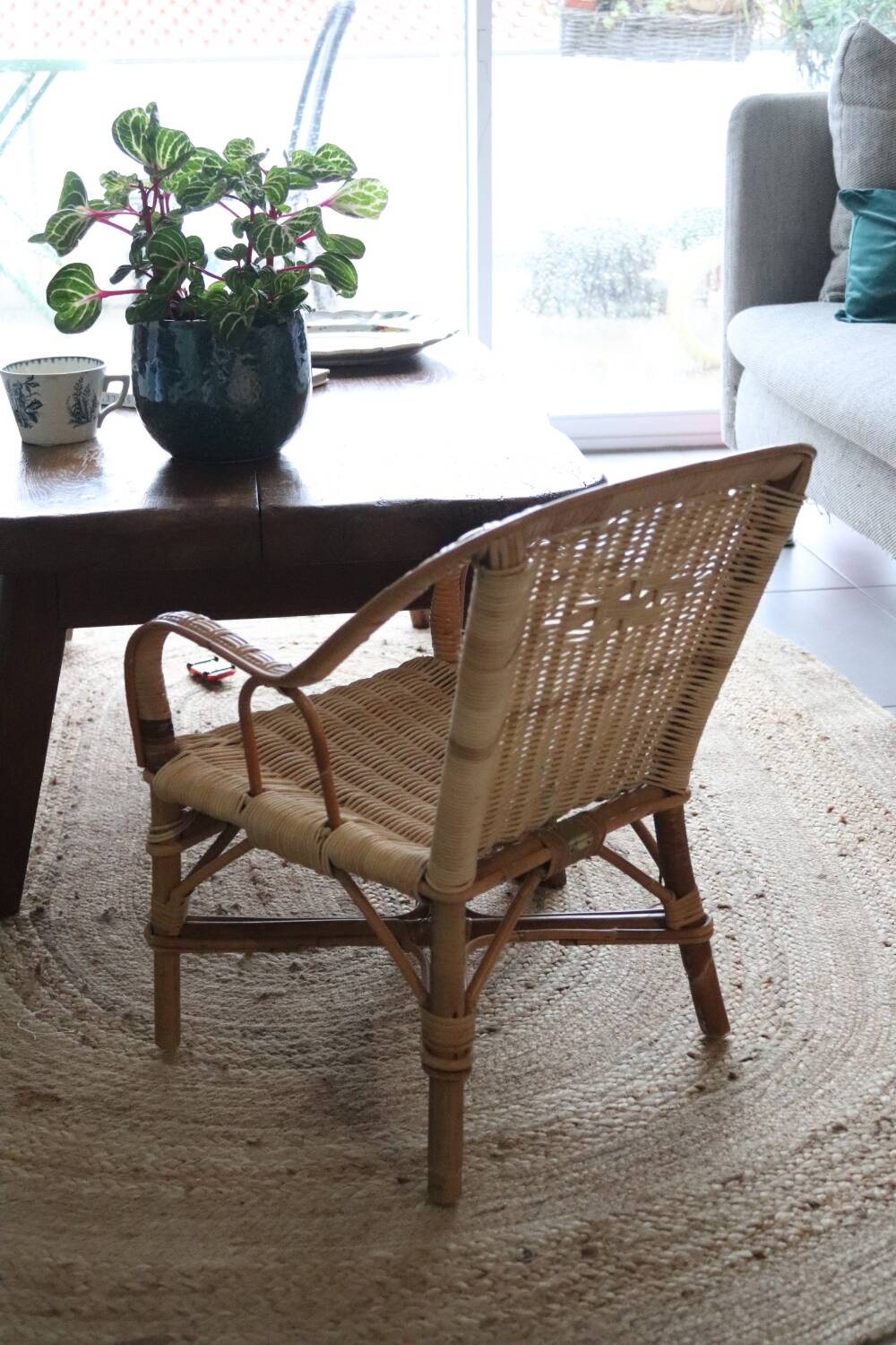 Children's rattan armchair