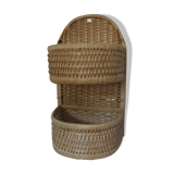 Shelf straw and wicker half sphere