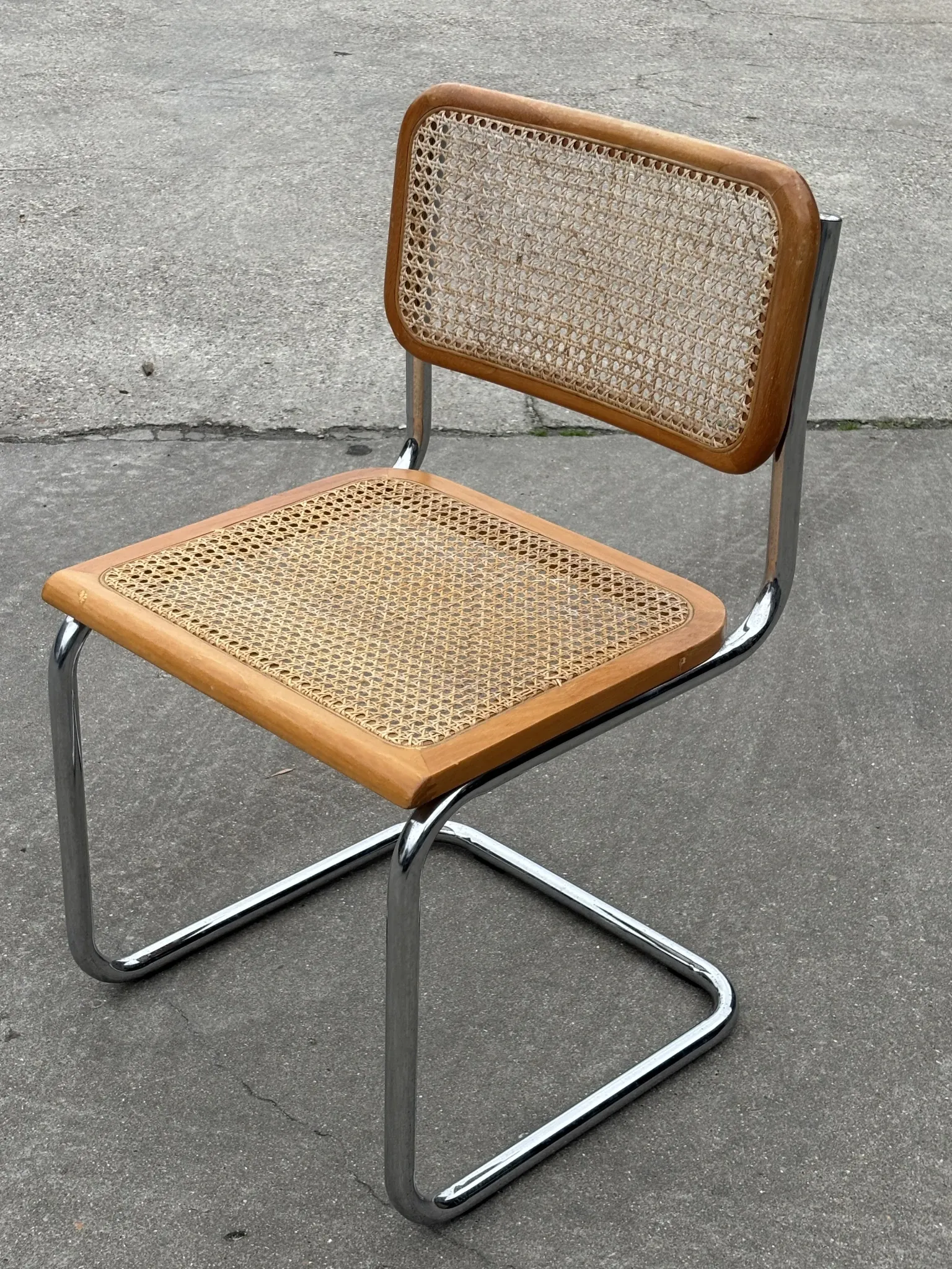 Cesca design chair model b32 in chrome