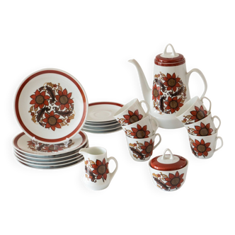 Coffee set for 6 people in Bavarian porcelain