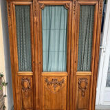 Antique carved wooden bookcase
