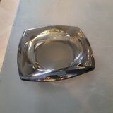 Vintage square smoked glass ashtray