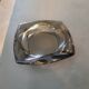Vintage square smoked glass ashtray