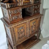 Furniture 2 Breton bodies in oak wood carved with characters