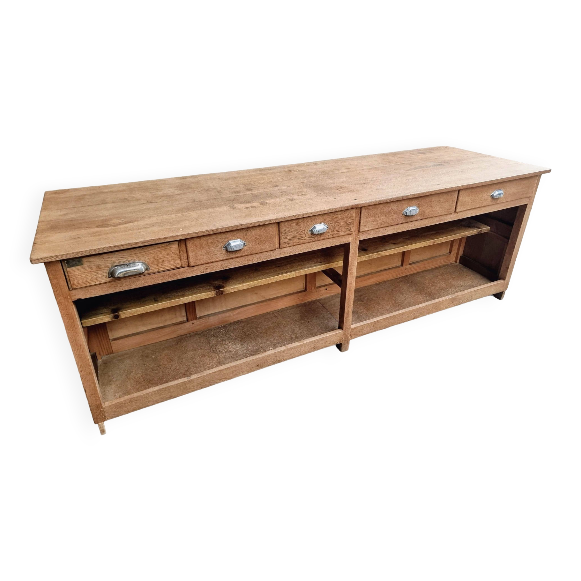 Antique counter kitchen island shop counter oak