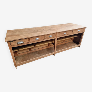 Antique counter kitchen island shop counter oak