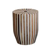 Striped side table or stool