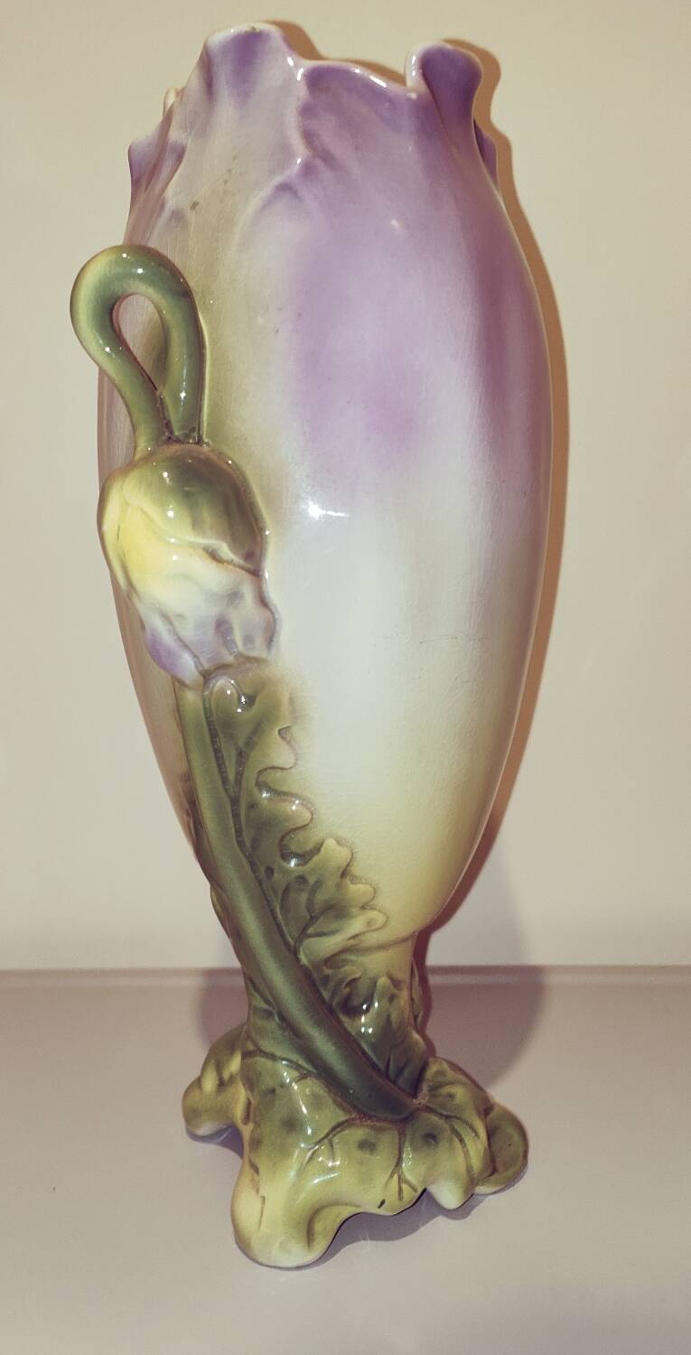 Art Nouveau vase in Lunéville earthenware