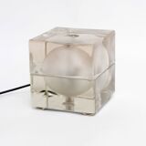Alessandro Mendini “Cubosfera” Table Lamp Metal Crome Glass 1968 Italy