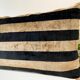 Coussin Ikat velours noir crème