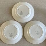 3 Longwy dessert plates.