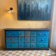 Vintage drawer unit "Workshop Blue"