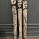 3 wooden folk art totems representing the three wise men, mid-20th century