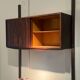 Vintage Scandinavian suspended bookshelf in rosewood (1 linear metre)