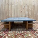 Table basse en frêne et zinc "The Conran Shop Paris"