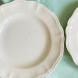 Off-white dinner plates from Sarreguemines