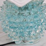 Rare blue table lamp in rostrato Murano glass vase for Barovier & Toso, 1950s