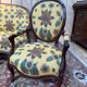Salon Louis-Philippe – Sofa and pair of armchairs – Rosewood – Fabric f