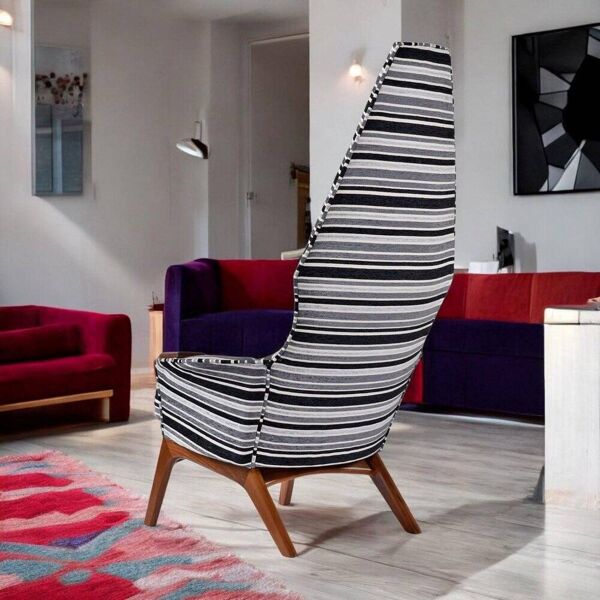 Fauteuil à dossier haut 2056-C par Adrian Pearsall pour Craft Associates