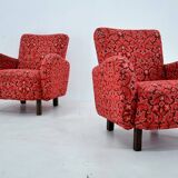 Set of Two Rare Art Deco Armchairs , Czechoslovakia, 1949s