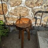 Tripod stool handmade brutalist wabi-sabi japandi slow